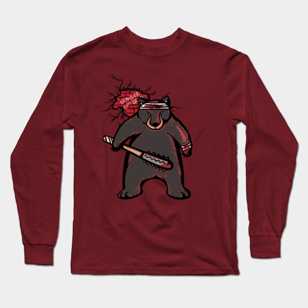 Brawler Bear Long Sleeve T-Shirt by kangkoeng